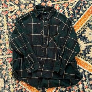 Wild Fable Women’s Plaid Long Sleeve Oversized Button-Down Shirt